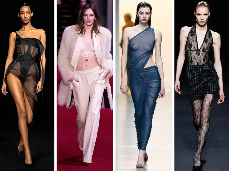 “Tendências da moda outono-inverno 2024/2025: Roupas“ nuas